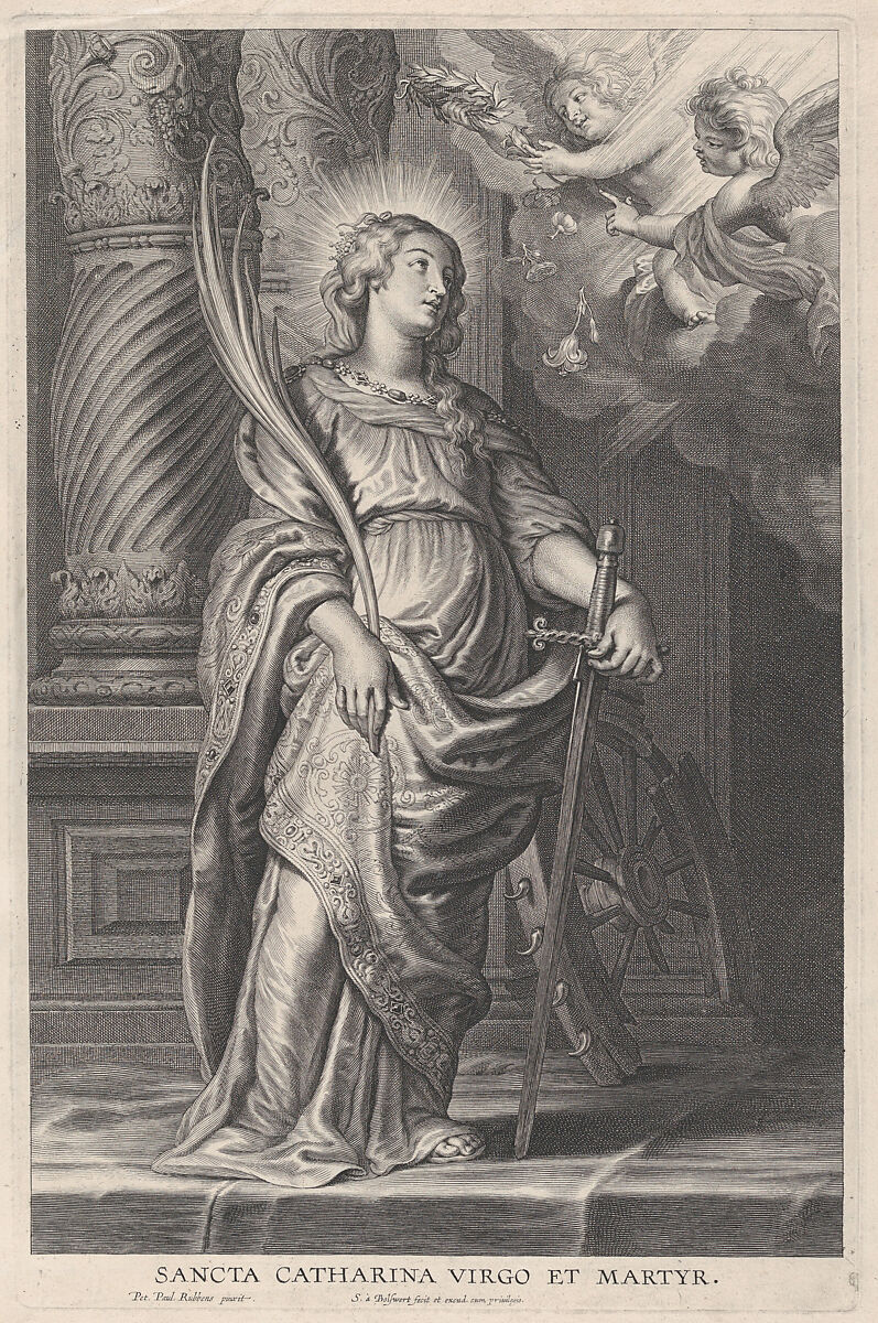 Saint Catherine, Schelte Adams à Bolswert (Dutch, Bolsward 1581–1659 Antwerp), Engraving 