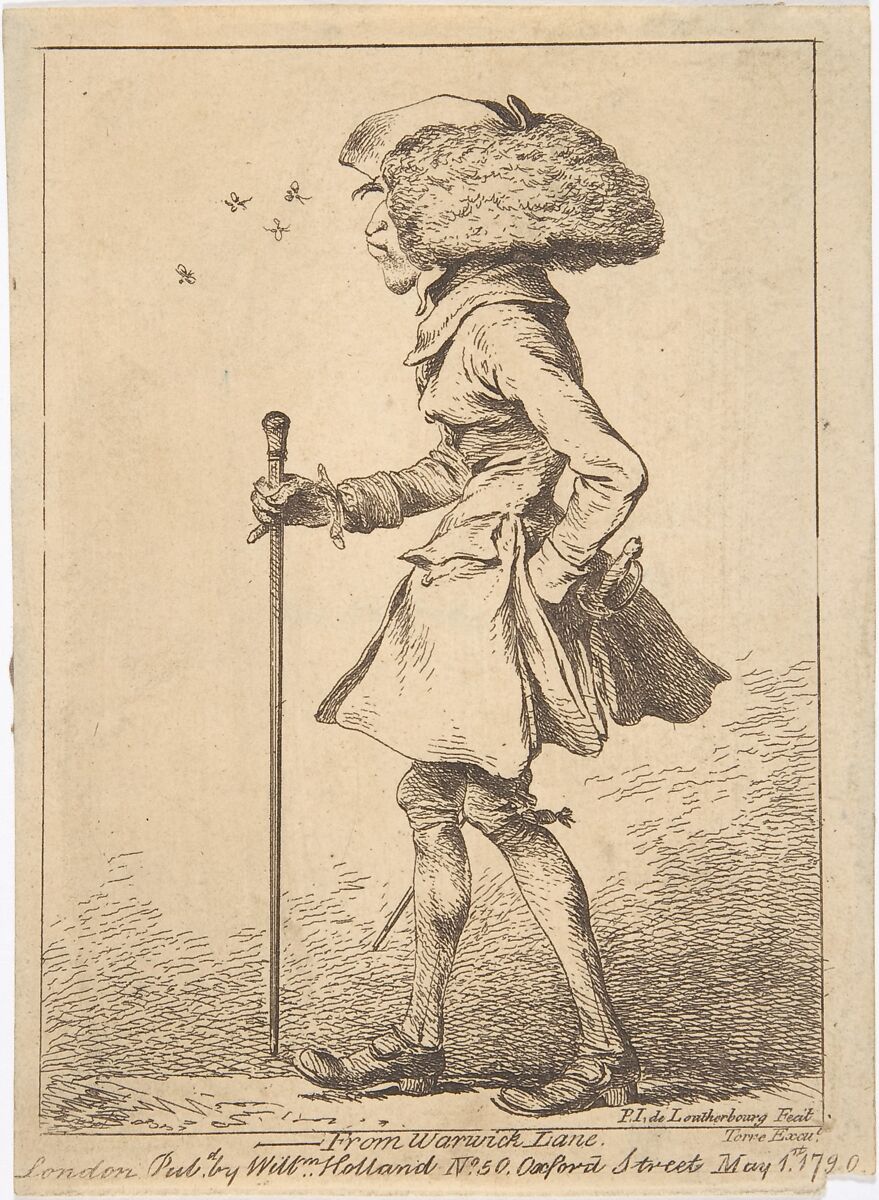 From Warwick Lane, from "Caricatures of the English", Philippe Jacques de Loutherbourg (French, Strasbourg 1740–1812 London), Etching; after third state 