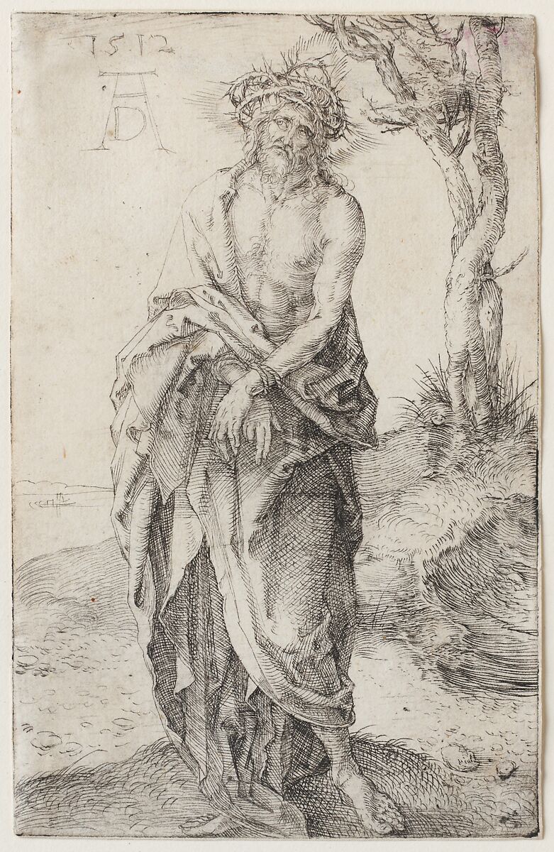 Man of Sorrows with Hands Bound, Albrecht Dürer (German, Nuremberg 1471–1528 Nuremberg), Drypoint