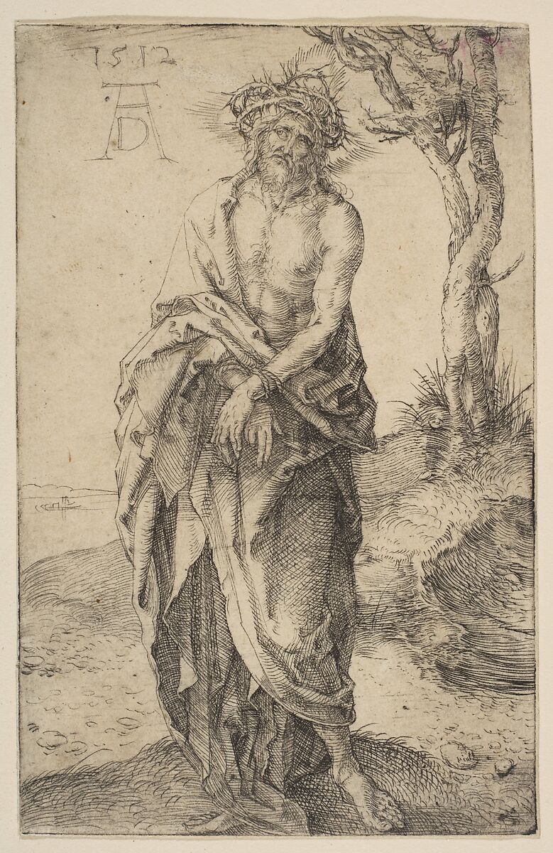 Man of Sorrows with Hands Bound, Albrecht Dürer (German, Nuremberg 1471–1528 Nuremberg), Drypoint 