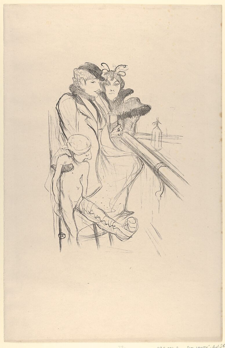 Eros Vanquished, Henri de Toulouse-Lautrec (French, Albi 1864–1901 Saint-André-du-Bois), Lithograph on wove paper 