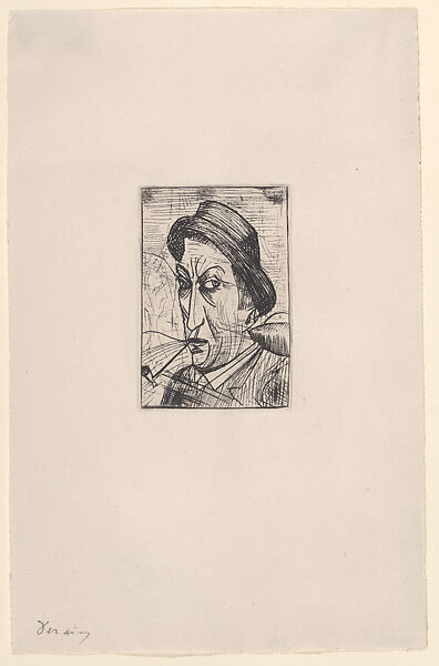 Self-Portrait, André Derain (French, Chatou 1880–1954 Garches), Etching and drypoint 