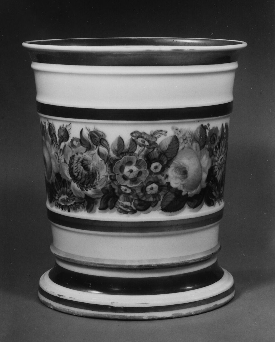 Flowerpot, Tucker Factory (American, 1826–1838), Porcelain, American