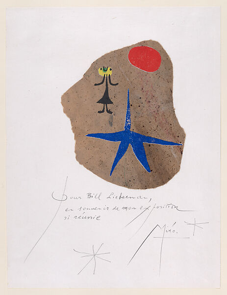 Untitled, Joan Miró (Spanish, Barcelona 1893–1983 Palma de Mallorca), Collage with woodcut and collagraph from the illustrated book À Toute épreuve (1947-1958) 