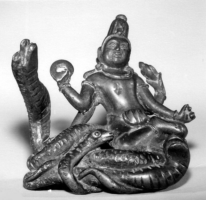 Vishnu on Adisesha, Bronze, Indonesia or Southern Thailand 