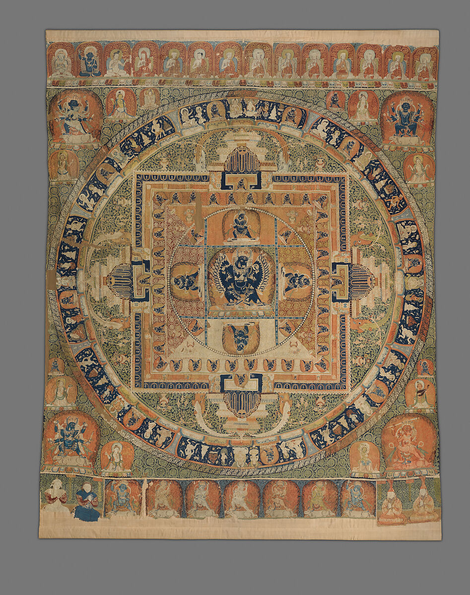 Vajrabhairava mandala, Silk tapestry (kesi), China