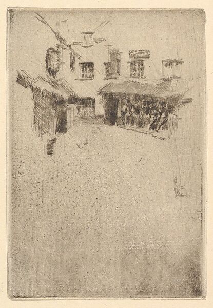 Street Scene, Walter Richard Sickert (British, Munich 1860–1942 Bathampton, Somerset), Drypoint; only state 