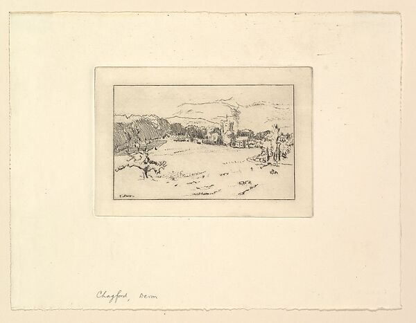 Chagford (The Small Plate), Walter Richard Sickert (British, Munich 1860–1942 Bathampton, Somerset), Etching; second state of two 