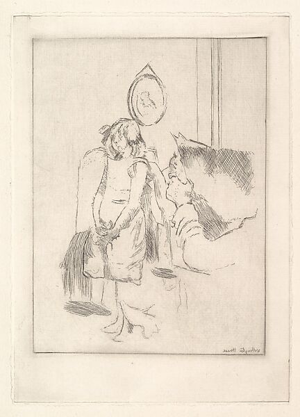 Dressing for Church, Walter Richard Sickert (British, Munich 1860–1942 Bathampton, Somerset), Etching; second state of two 