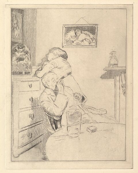 Ennui (The Small Plate), Walter Richard Sickert (British, Munich 1860–1942 Bathampton, Somerset), Etching and engraving; only state 