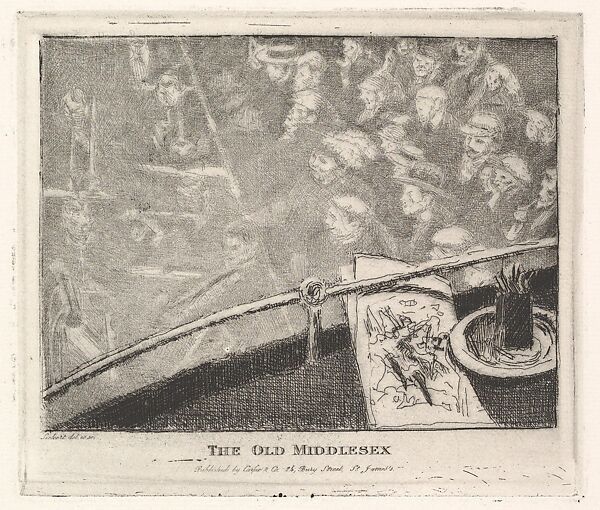The Old Middlesex (The Small Plate), Walter Richard Sickert (British, Munich 1860–1942 Bathampton, Somerset), Etching; fourth state 