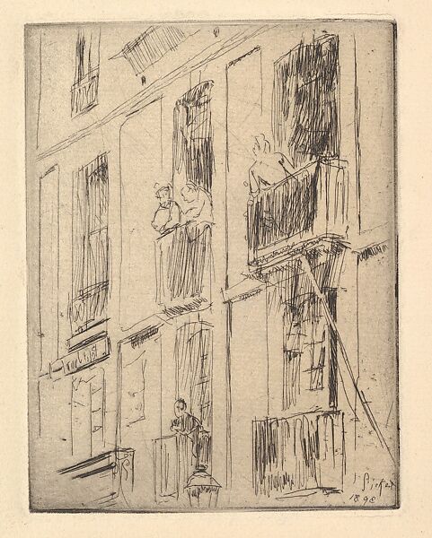 Dieppe, La Rue de la Halle au Blé, Walter Richard Sickert (British, Munich 1860–1942 Bathampton, Somerset), Etching; only state 