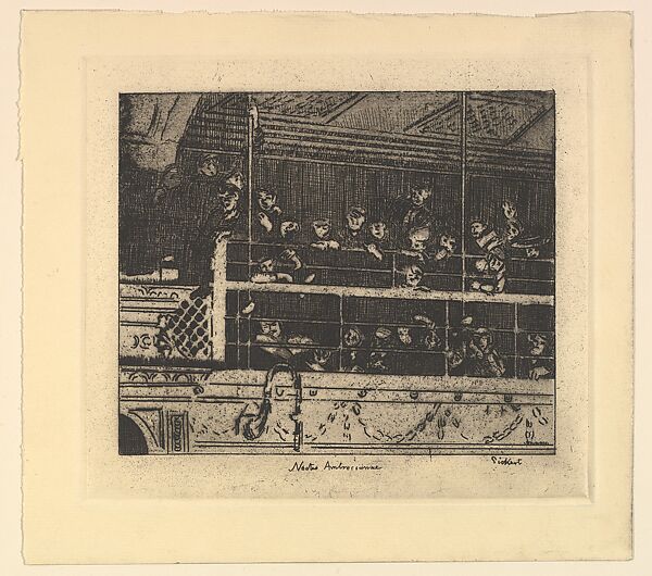 Noctes Ambrosianae, Walter Richard Sickert (British, Munich 1860–1942 Bathampton, Somerset), Etching and aquatint; third state 