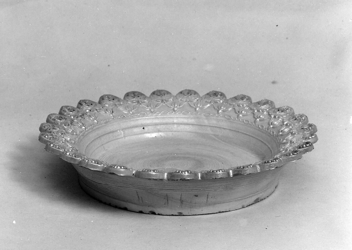 Flowerpot and stand, Probably Boston &amp; Sandwich Glass Company (American, 1825–1888, Sandwich, Massachusetts), Pressed glass, American