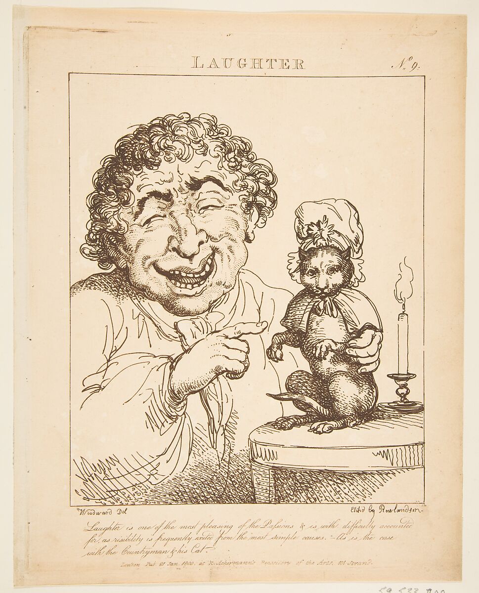 Le Brun Travested, or Caricatures of the Passions, Thomas Rowlandson (British, London 1757–1827 London), Etching, printed in brown ink, some hand-colored