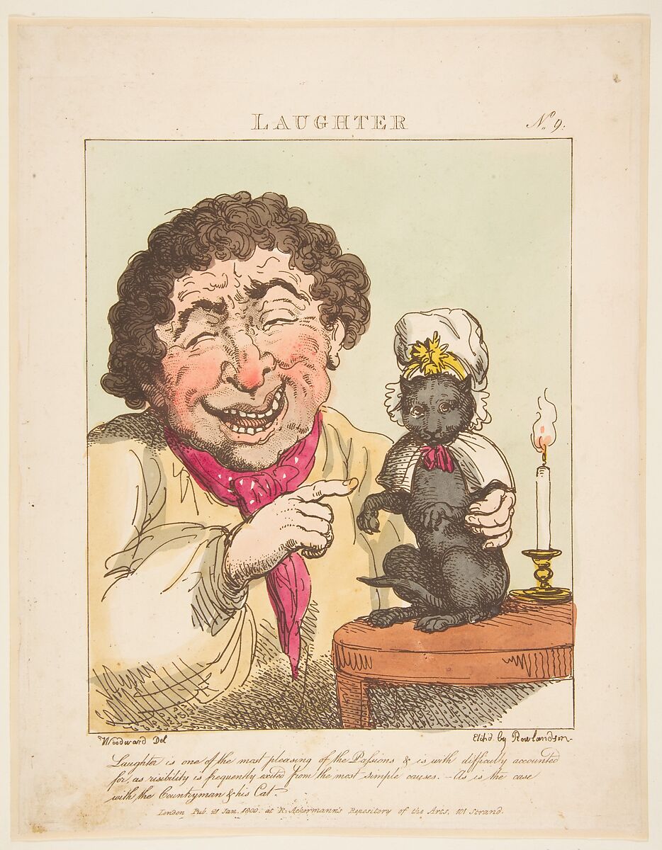 Le Brun Travested, or Caricatures of the Passions, Thomas Rowlandson (British, London 1757–1827 London), Etching, printed in brown ink, some hand-colored
