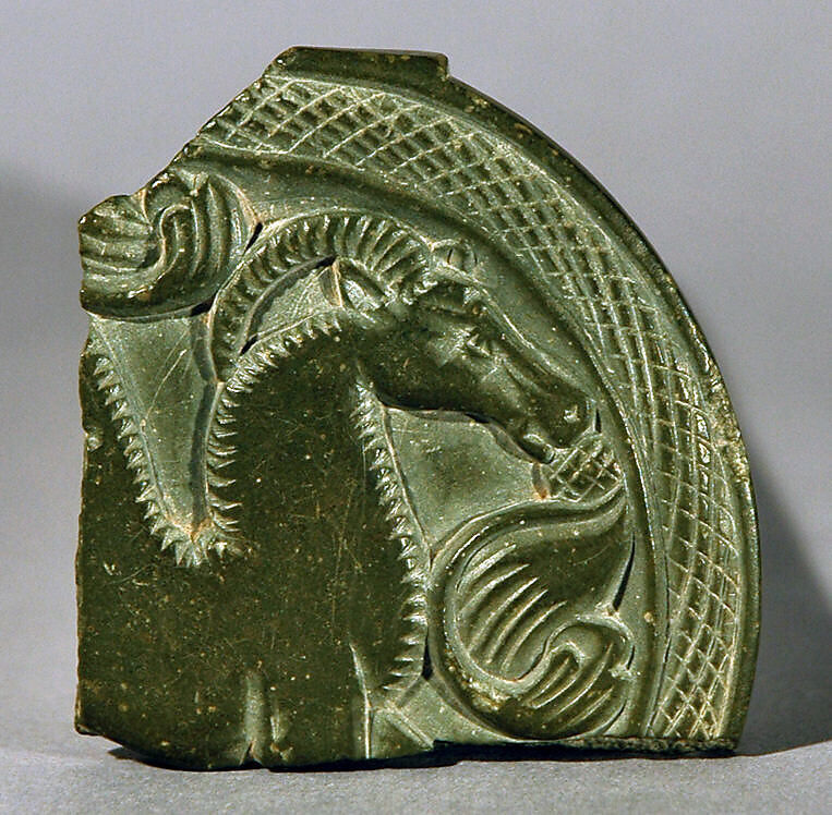 Fragment of a Box Lid, Phyllitic schist, Pakistan (ancient region of Gandhara) 
