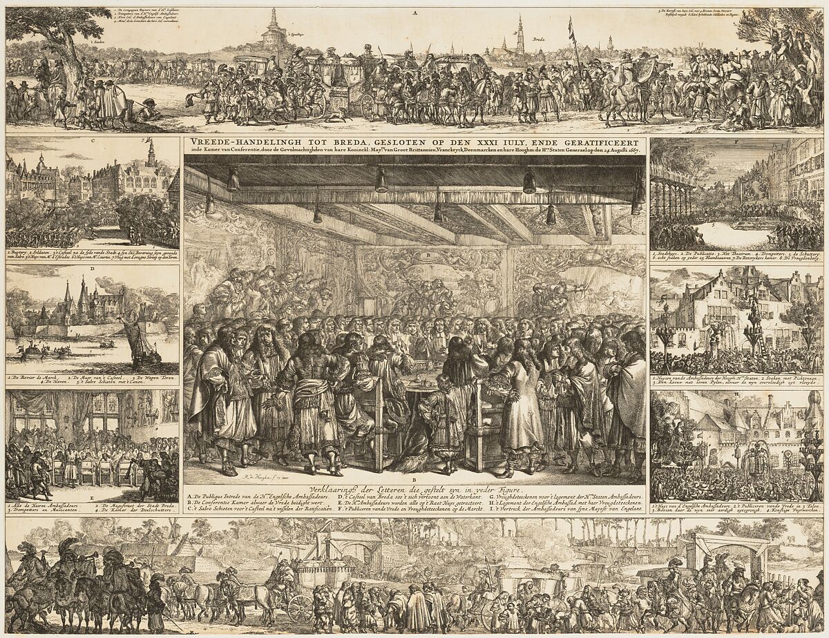 Peace Conference at Breda, Romeyn de Hooghe (Dutch, Amsterdam 1645–1708 Haarlem), Etching 