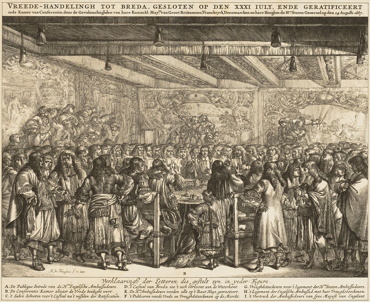 Peace Conference at Breda, Romeyn de Hooghe (Dutch, Amsterdam 1645–1708 Haarlem), Etching