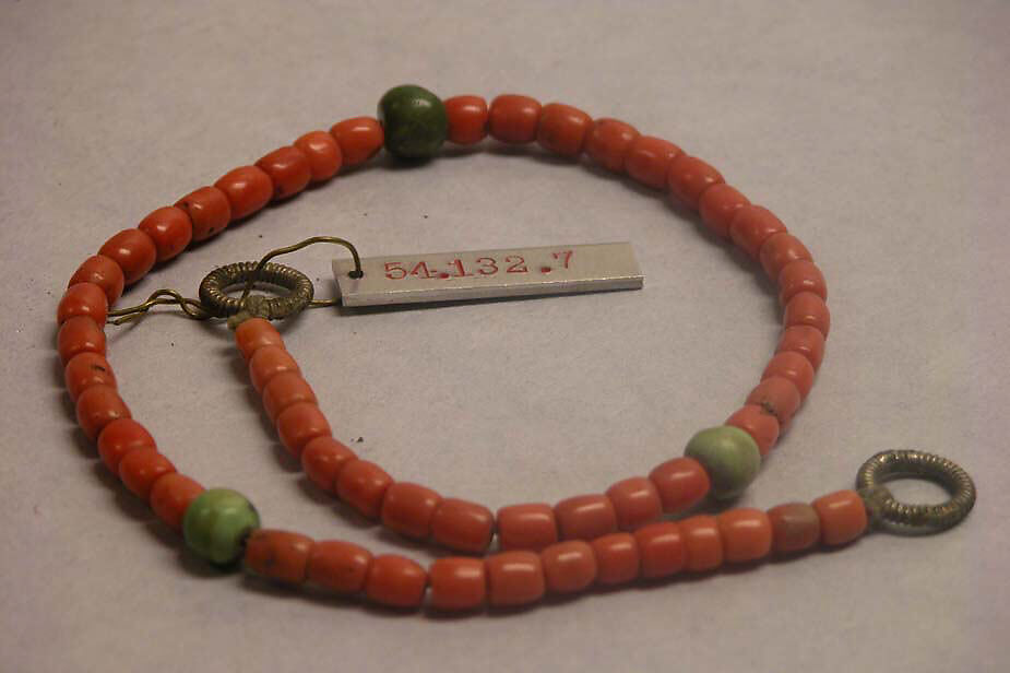 String of Beads, Jade and silver, Tibet 