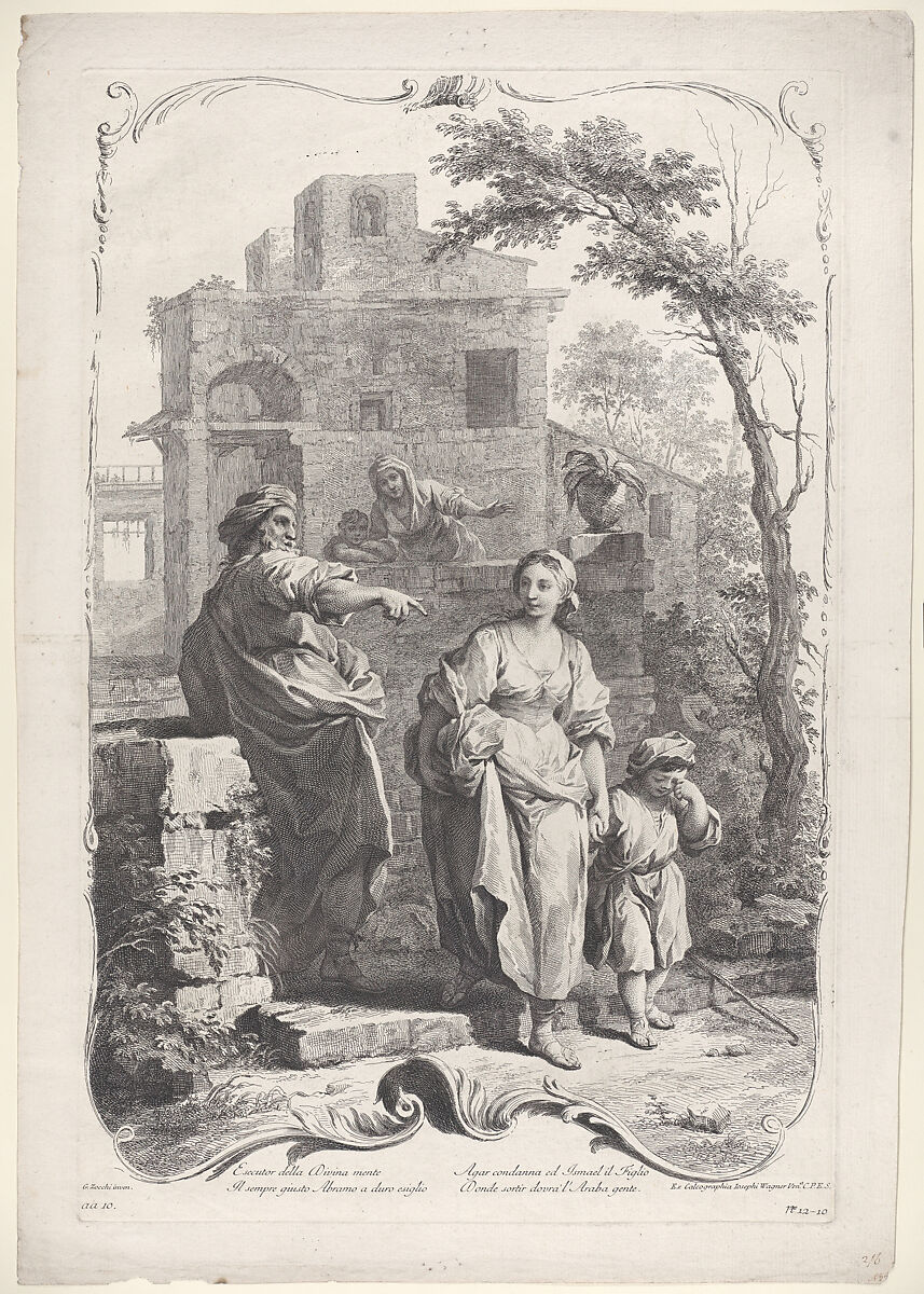 Hagar Sent into the Wildnerness, Francesco Bartolozzi (Italian, Florence 1728–1815 Lisbon), Engraving and etching 