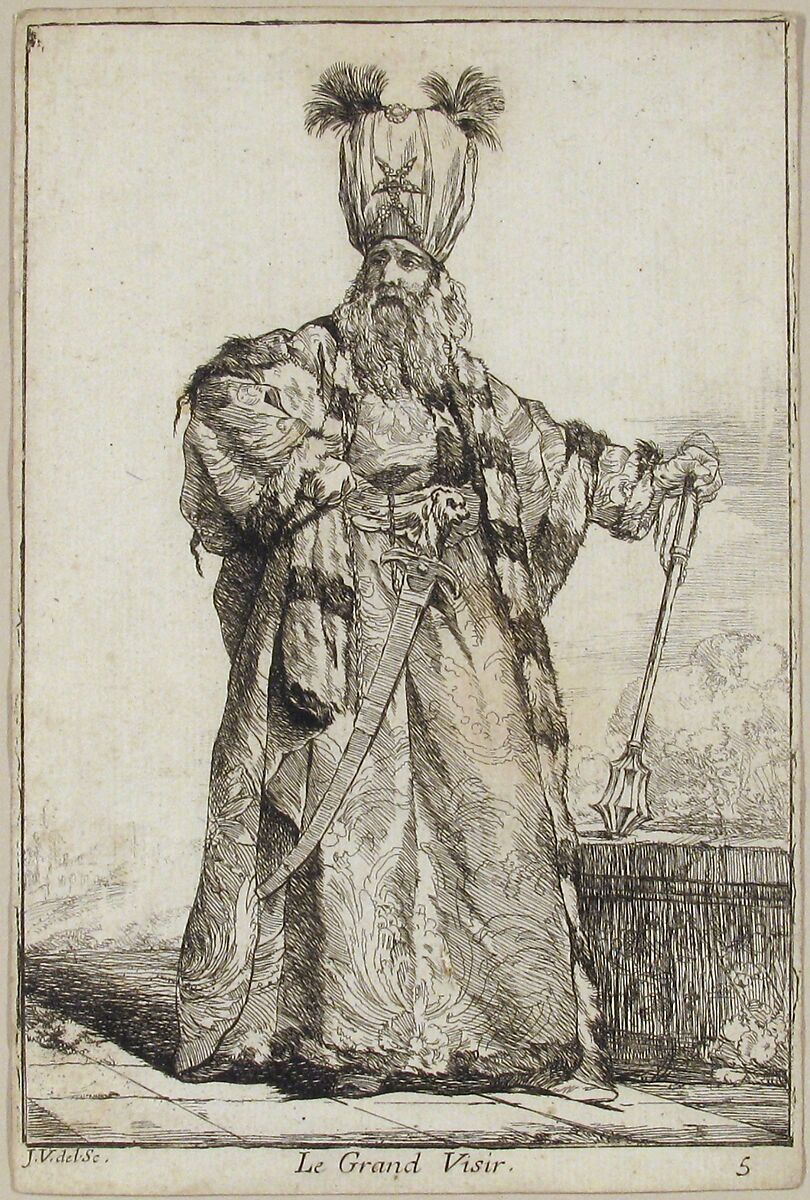 Le Grand Visir (The Grand Vizir), from the series "Caravane du Sultan à la Mecque..." (Caravan of a Sultan Going to Mecca), Joseph Marie Vien (French, Montpellier 1716–1809 Paris), Etching 