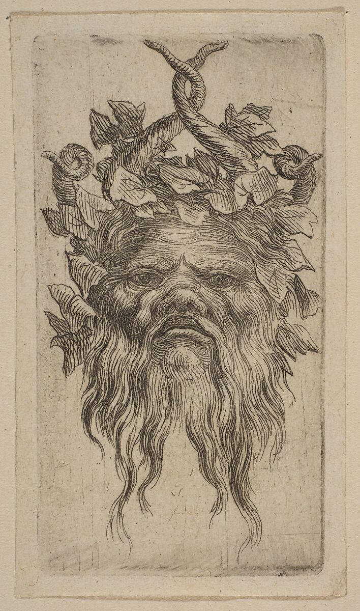 Mask, Attributed to Stefano della Bella (Italian, Florence 1610–1664 Florence), Etching 