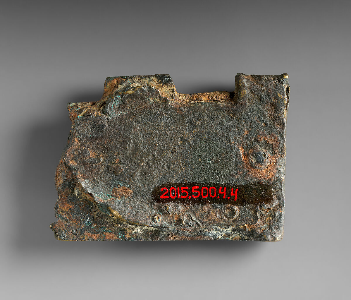 Fragment of a box (?) with elephants, Bronze, North or West India