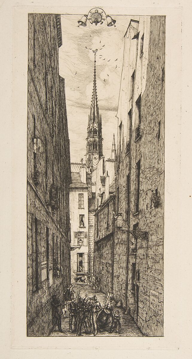 La Rue des Chantres (Rue des Chantres, Paris), Charles Meryon (French, 1821–1868), Etching 