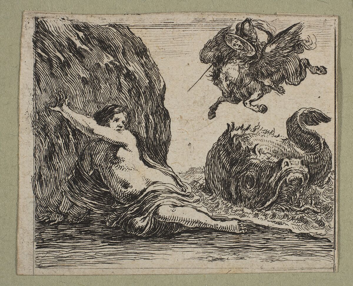 Persée et Andromede, Etched by Stefano della Bella (Italian, Florence 1610–1664 Florence), Etching, state i 
