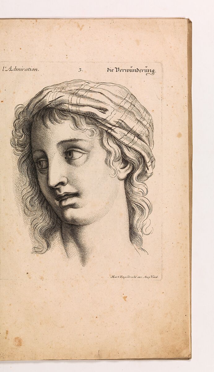 Expressions des passions de l'Ame, Charles Le Brun (French, Paris 1619–1690 Paris), Illustrations: engraving