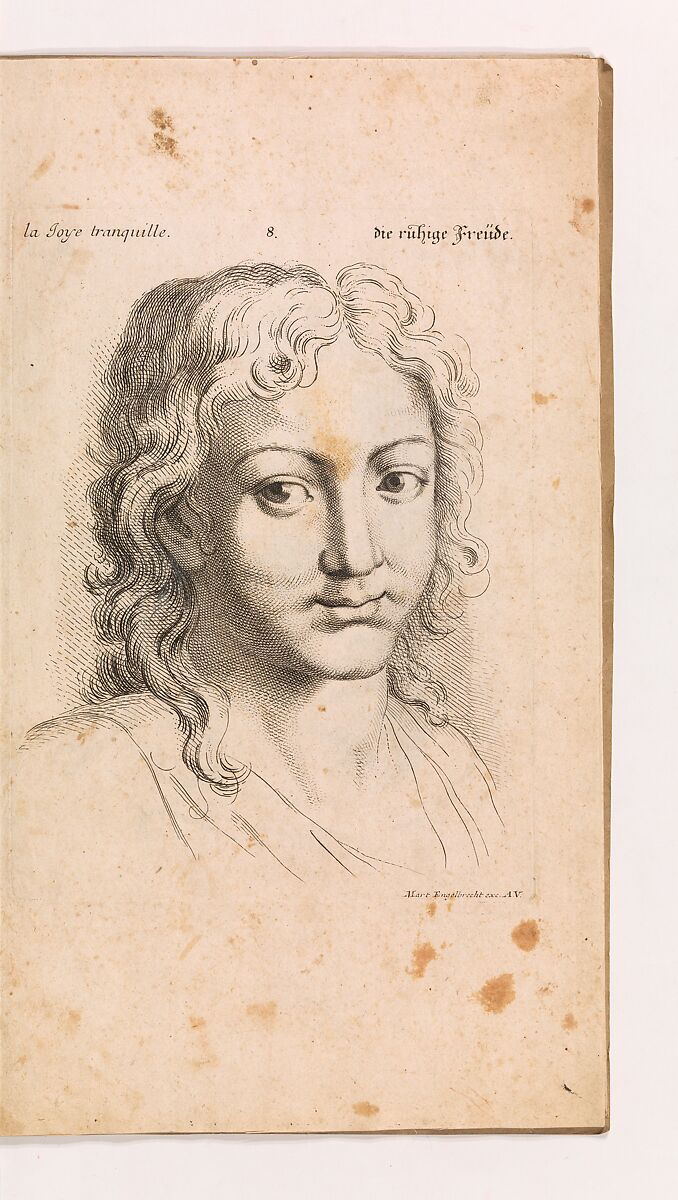 Expressions des passions de l'Ame, Charles Le Brun (French, Paris 1619–1690 Paris), Illustrations: engraving