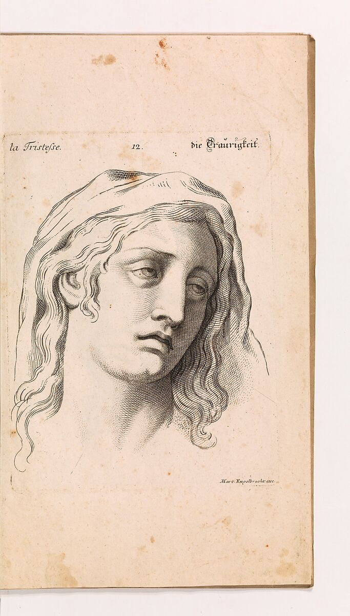 Expressions des passions de l'Ame, Charles Le Brun (French, Paris 1619–1690 Paris), Illustrations: engraving