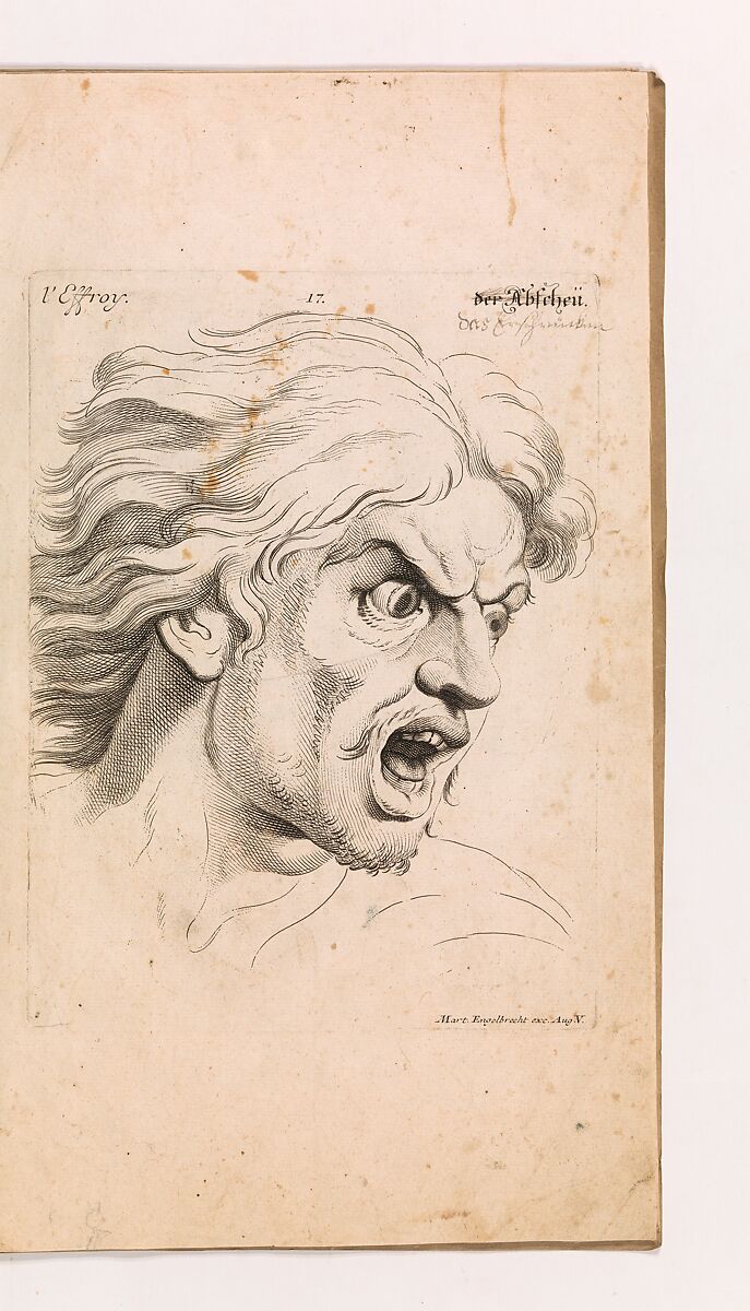Expressions des passions de l'Ame, Charles Le Brun (French, Paris 1619–1690 Paris), Illustrations: engraving