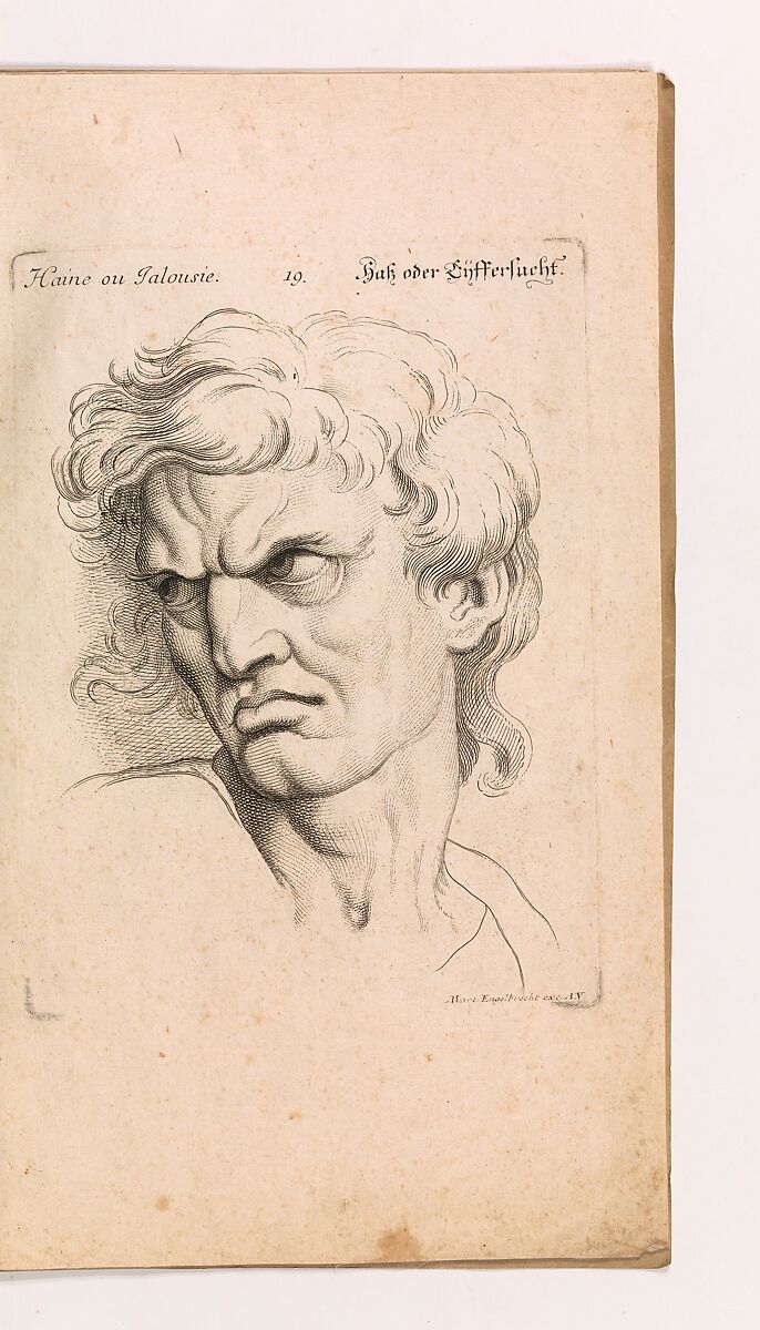 Expressions des passions de l'Ame, Charles Le Brun (French, Paris 1619–1690 Paris), Illustrations: engraving