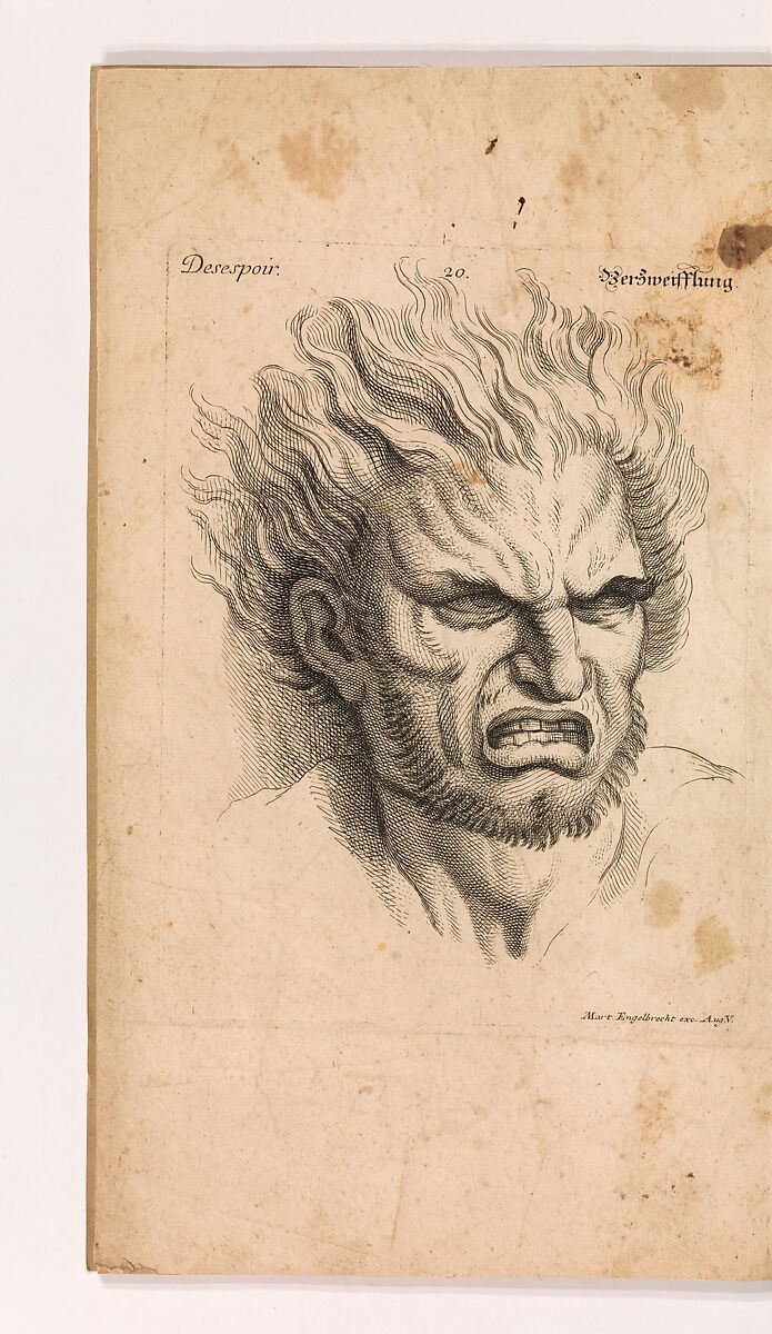 Expressions des passions de l'Ame, Charles Le Brun (French, Paris 1619–1690 Paris), Illustrations: engraving