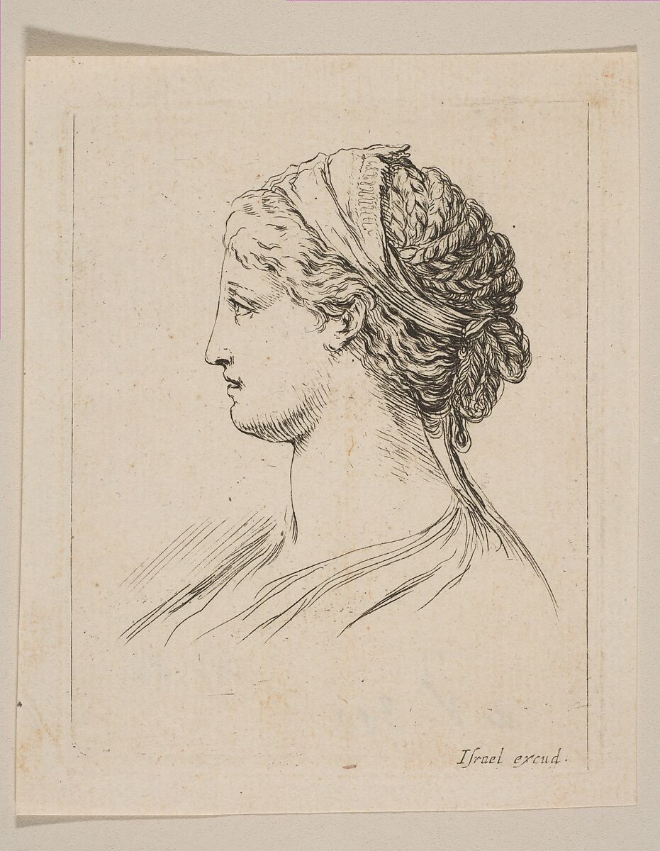 Head of a Woman in Profile, Stefano della Bella (Italian, Florence 1610–1664 Florence), Etching 