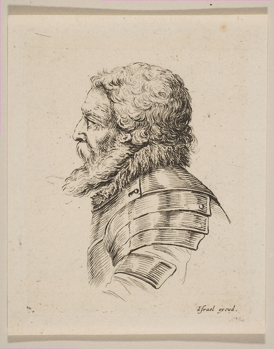 Bust of a Soldier in Profile, from 'Various heads and figures' (Diverses tétes et figures), Stefano della Bella (Italian, Florence 1610–1664 Florence), Etching 