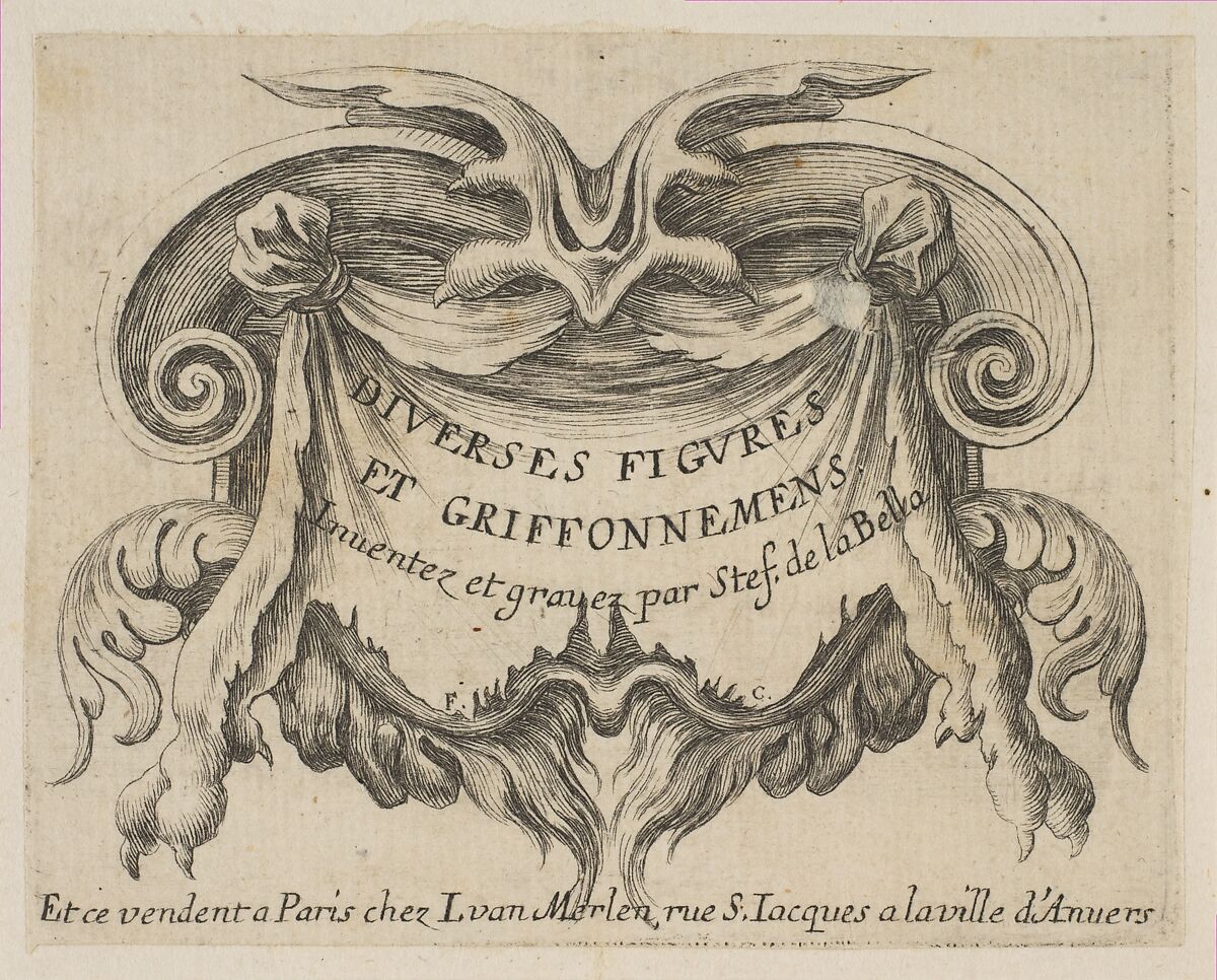 Title page, from 'Various figures and doodles' (Diverses figures et griffonnemens), Stefano della Bella (Italian, Florence 1610–1664 Florence), Etching 