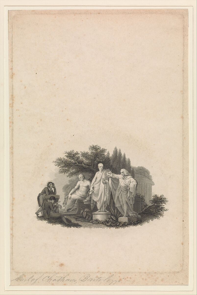 Demosthenes, Cicero and William Pitt, Earl of Chatham, Attributed to Francesco Bartolozzi (Italian, Florence 1728–1815 Lisbon), Etching and engraving 