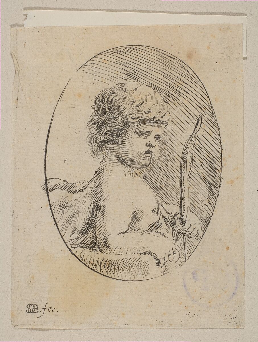 A Small Cupid with His Bow, from "Various figures and doodles" (Diverses figures et griffonnemens), Stefano della Bella (Italian, Florence 1610–1664 Florence), Etching 