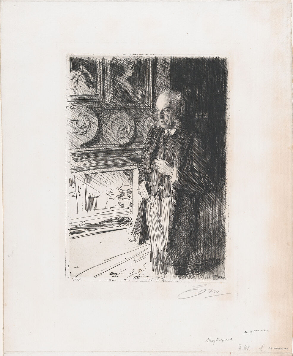 Henry Marquand, Anders Zorn (Swedish, Mora 1860–1920 Mora), Etching; only state