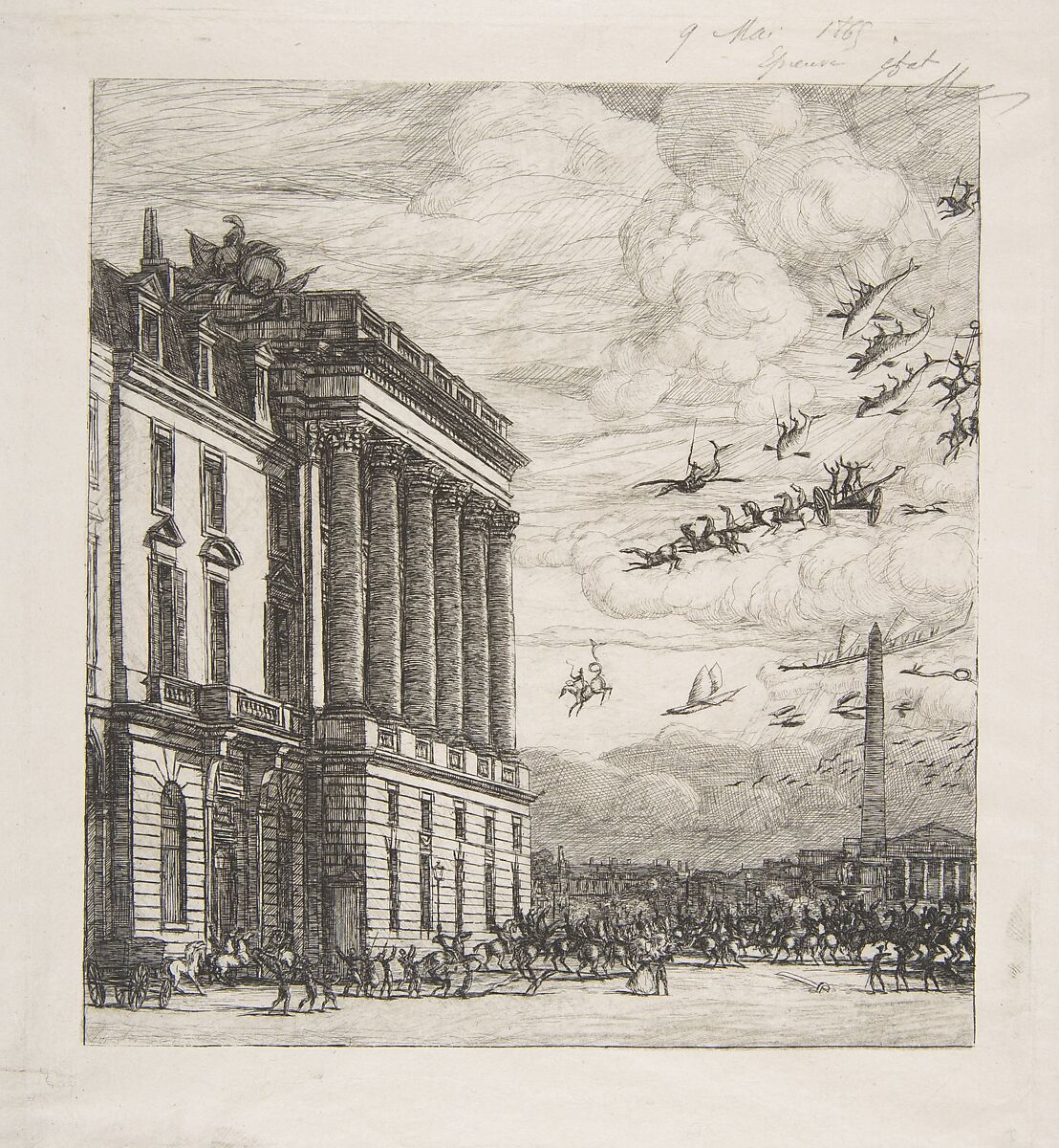 Le Ministère de la Marine (the Admiralty, Paris), Charles Meryon (French, 1821–1868), Etching; third state of seven 
