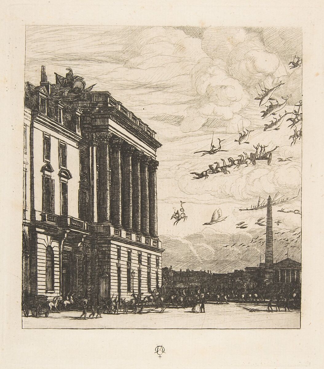 Le Ministere de la Marine (The Admiralty, Paris), Charles Meryon (French, 1821–1868), Etching on laid paper 