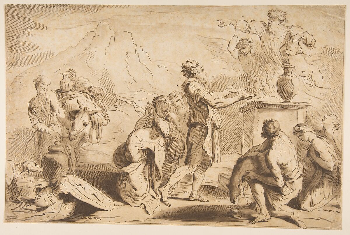 The Sacrifice of Noah, Francesco Bartolozzi (Italian, Florence 1728–1815 Lisbon), Etching 