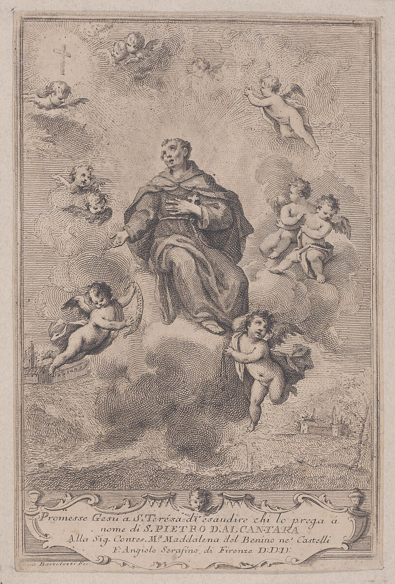 S. Pierre Regalda (S. Pietro d'Alcantara), Francesco Bartolozzi (Italian, Florence 1728–1815 Lisbon), Etching and engraving; third state 