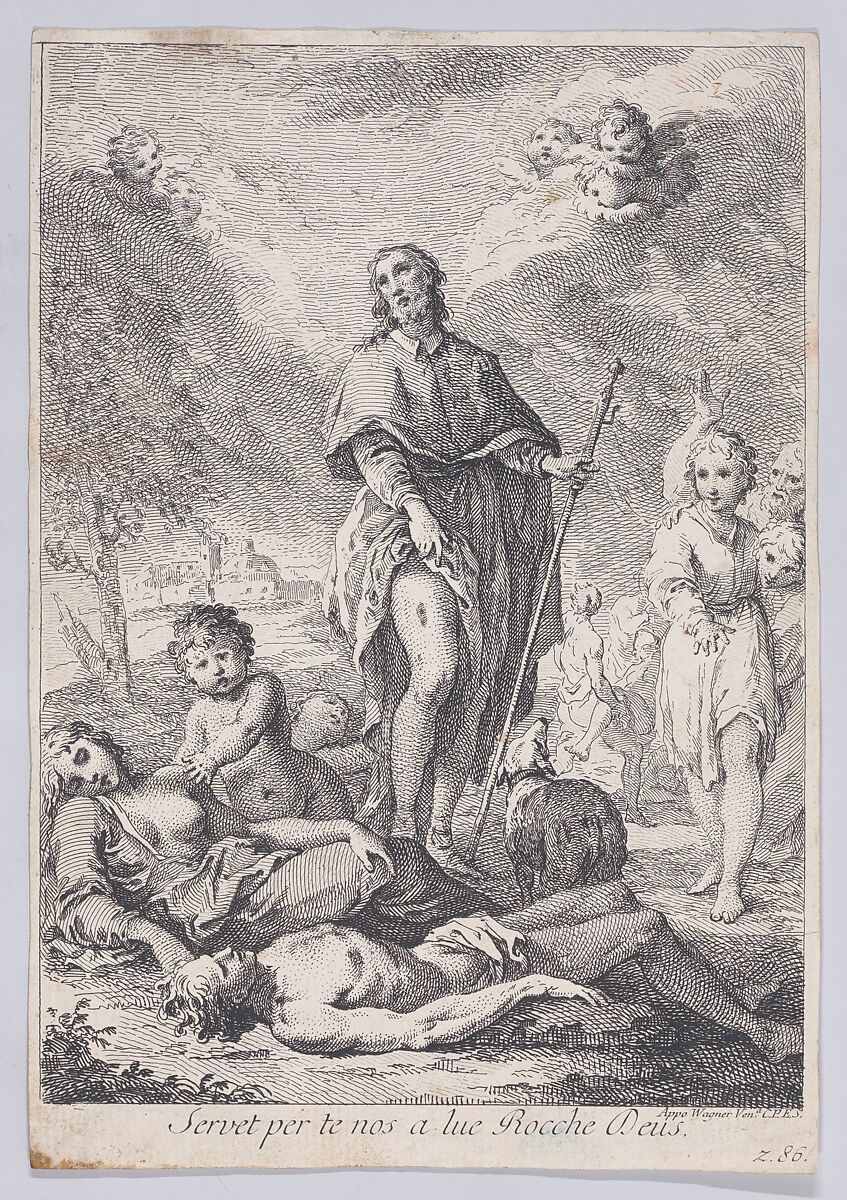 Saint Roch, Francesco Bartolozzi (Italian, Florence 1728–1815 Lisbon), Etching and engraving 