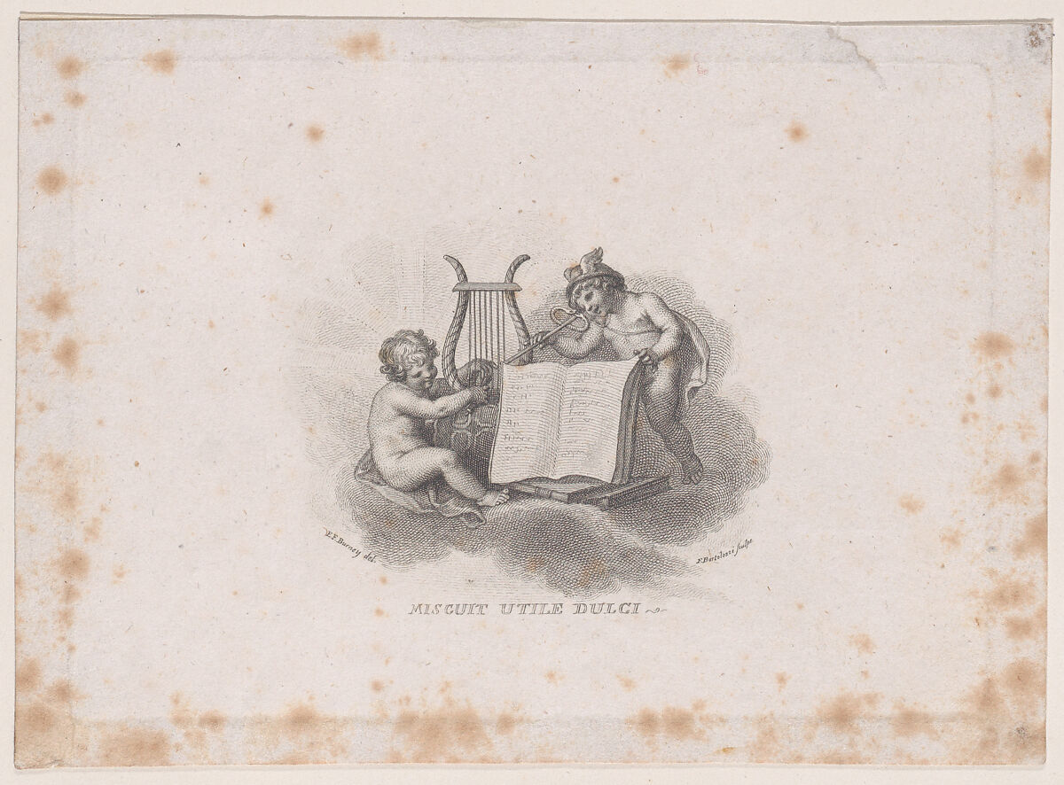 Apollo and Mercury as Infants, Francesco Bartolozzi (Italian, Florence 1728–1815 Lisbon), Etching and stipple engraving 