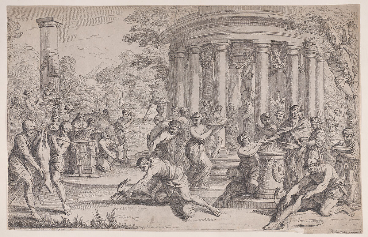 Sacrifice to Diana, Francesco Bartolozzi (Italian, Florence 1728–1815 Lisbon), Etching and engraving 