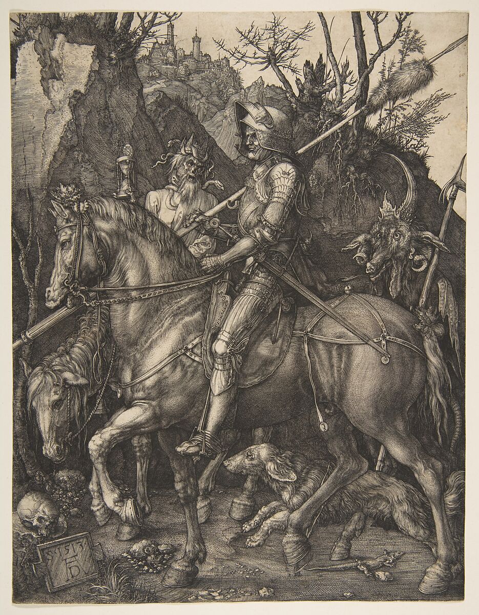 Knight, Death, and the Devil, Albrecht Dürer (German, Nuremberg 1471–1528 Nuremberg), Engraving 